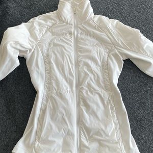 Lululemon white run for cold jacket-fully reflective